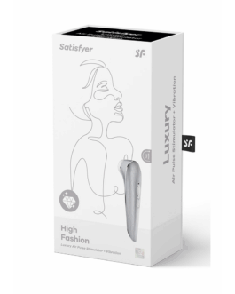 High Fashion – Luchtpulseren Stimulator en Vibratie – Zilver