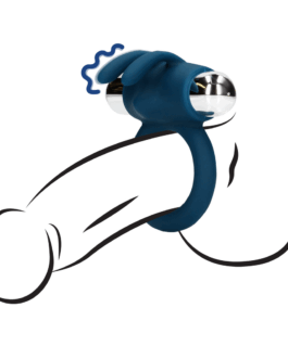Vibrerende Rabbit Cock Ring – Baltisch Blauw