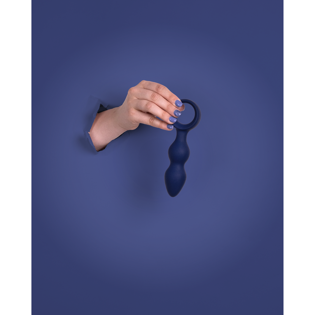 Druppelvormige Anale Plug - Medium - Baltisch Blauw - Afbeelding 7