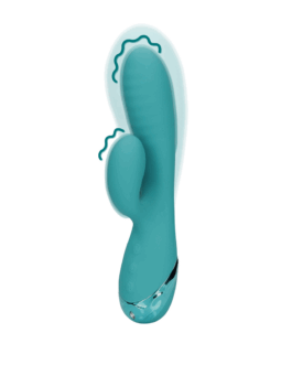 Opblaasbare Konijnen Vibrator – Pauwblauw