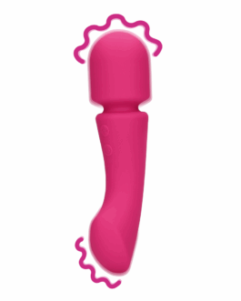Ultra Soft Silicone Dubbelzijdige Wand Vibrator – Prestone Roze