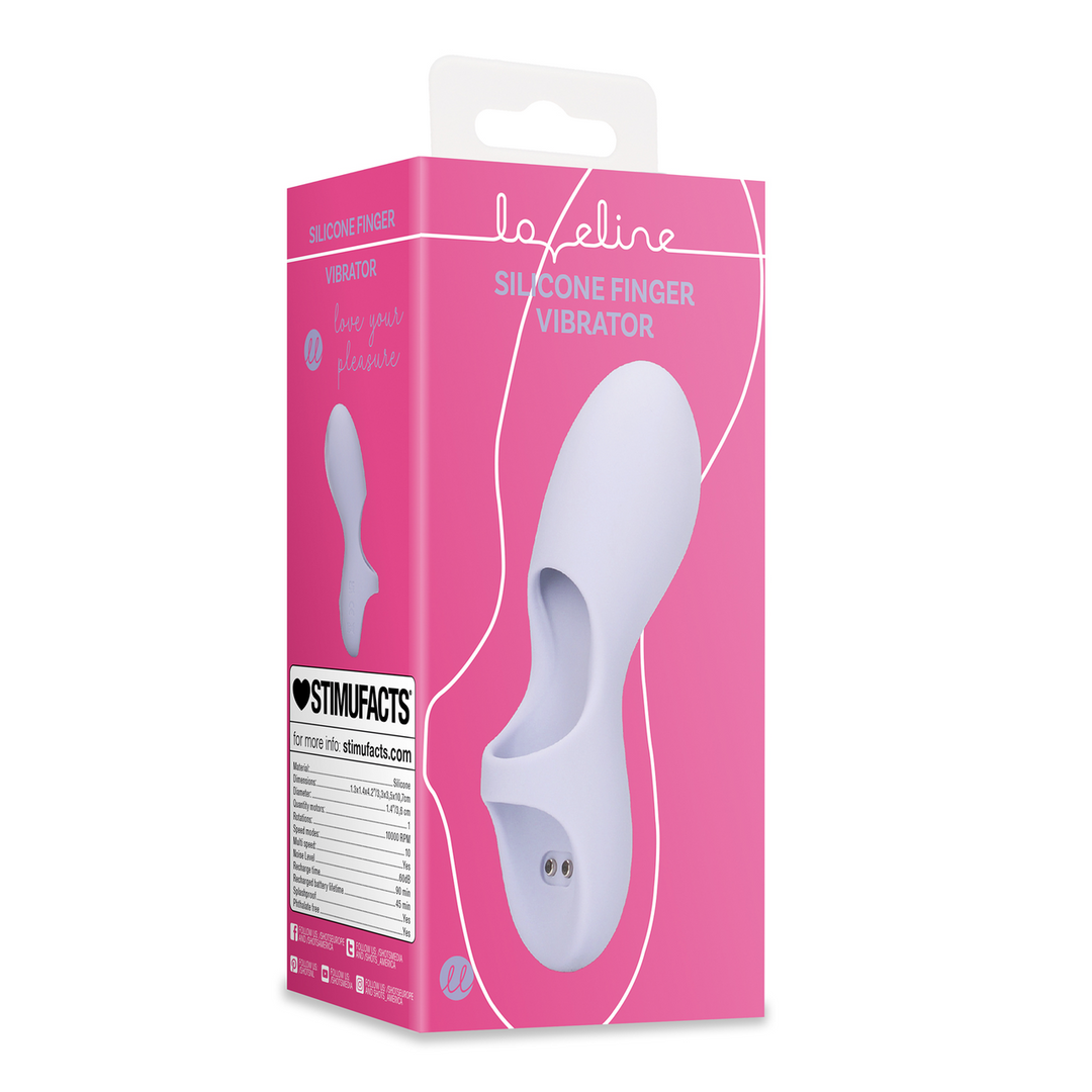 Siliconen Vinger Vibrator - Lavendel - Afbeelding 2