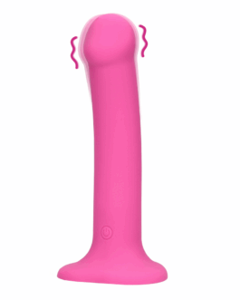Non-Phallic Vibrerende Dildo – Medium – Krachtig Roze
