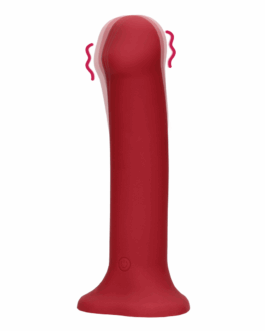 Non-Phallic Vibrerende Dildo – Groot – Framboos Rood