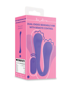 Dubbelzijdige Buigbare Vibe met Afstandsbediening – Paars