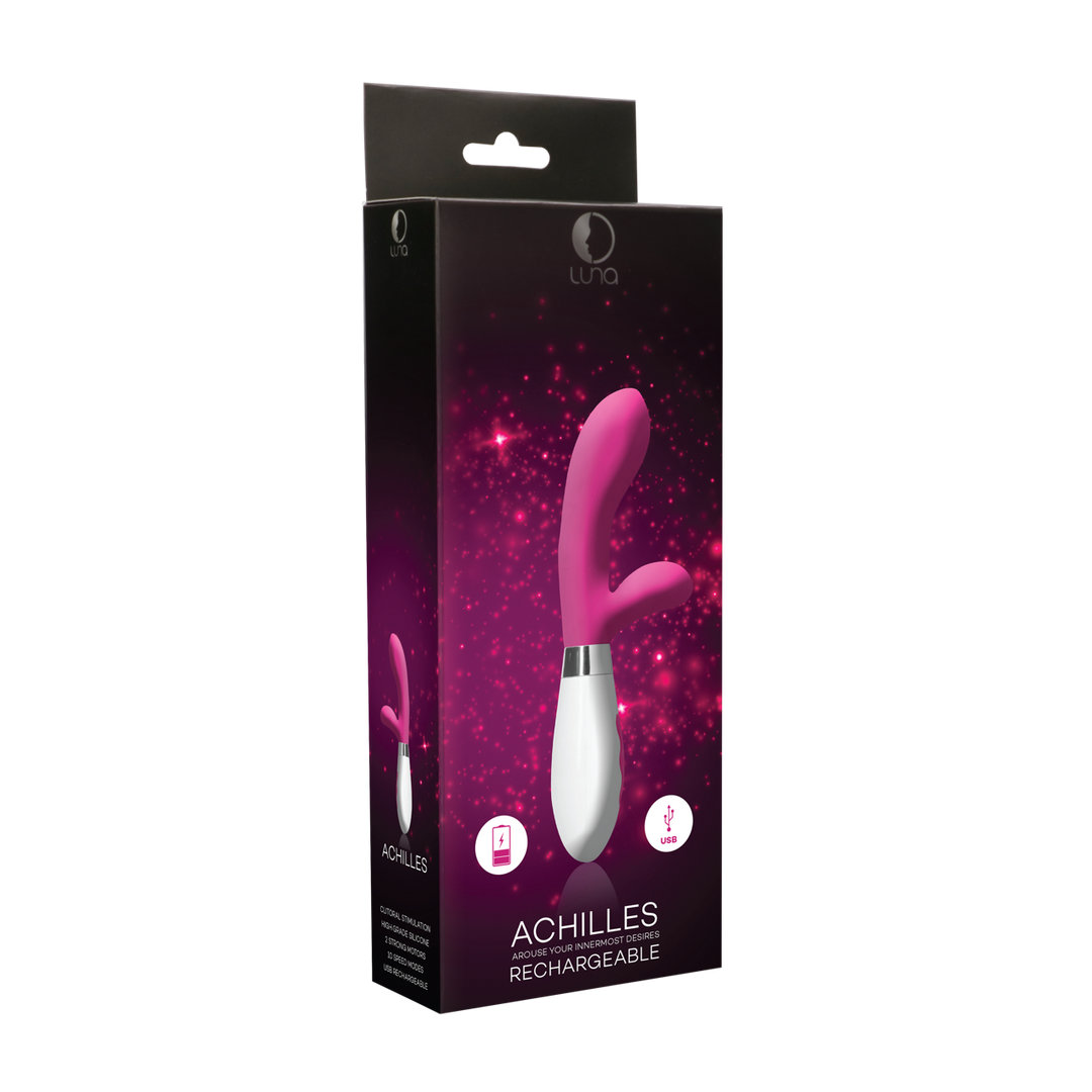 Achilles - Oplaadbare Rabbit Vibrator - Roze - Afbeelding 2