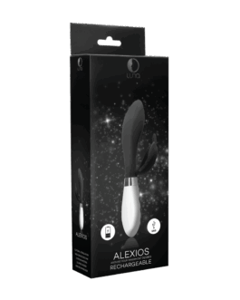 Alexios – Oplaadbare Rabbit Vibrator – Zwart