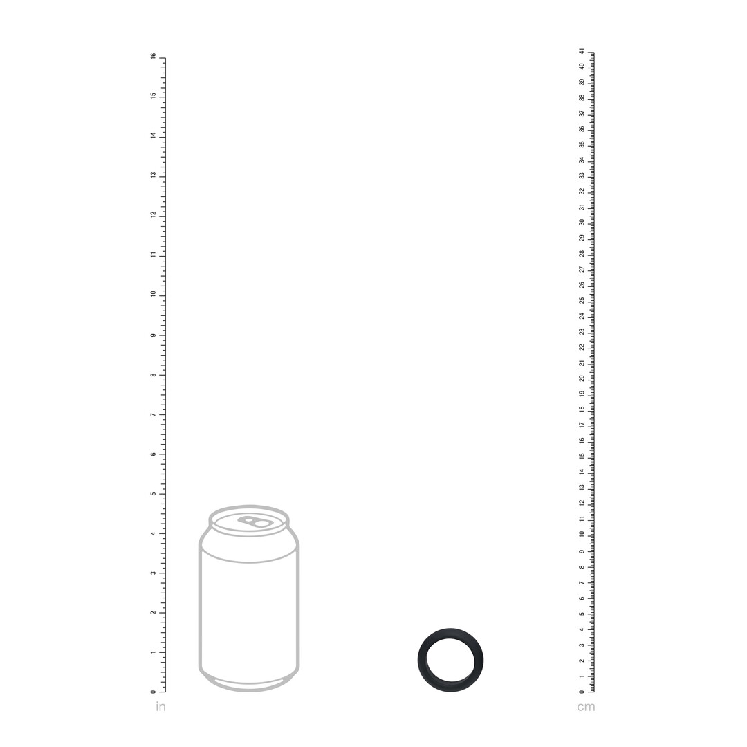 Wide O Silicone Cockring - S - 30mm - Zwart - Afbeelding 5