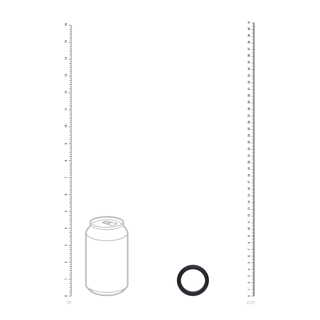 Wide O Silicone Cockring - M - 35mm - Zwart - Afbeelding 5