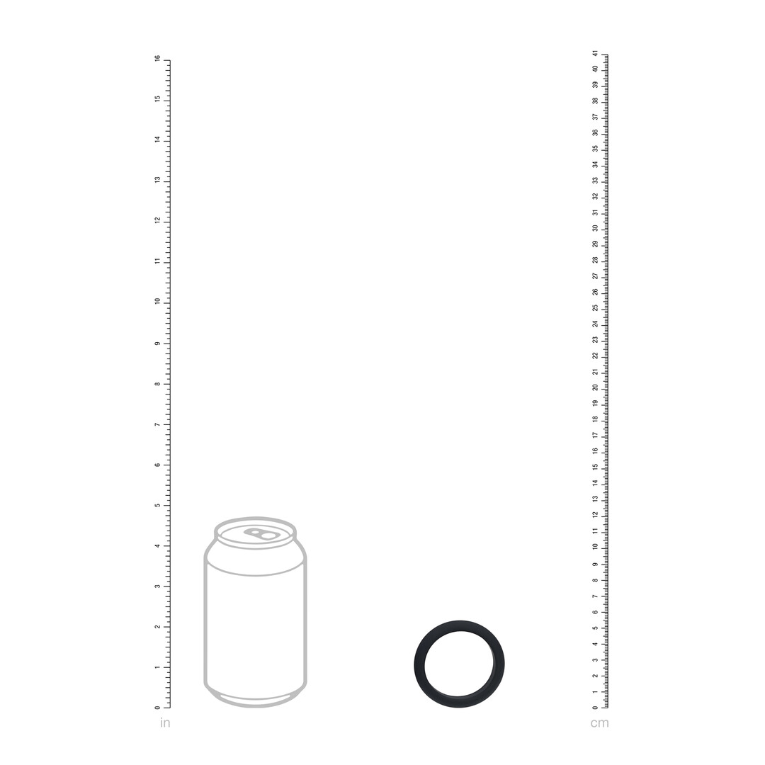Wide O Silicone Cockring - L - 42mm - Zwart - Afbeelding 5
