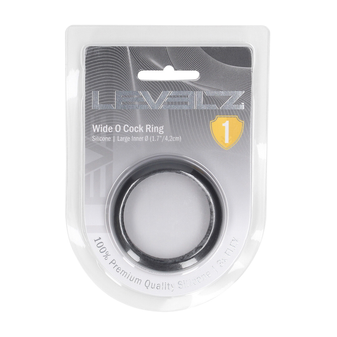Wide O Silicone Cockring - L - 42mm - Zwart - Afbeelding 2