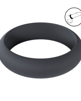 Wide O Silicone Cockring – L – 42mm – Zwart