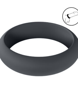 Wide O Silicone Cockring – XL – 50mm – Zwart