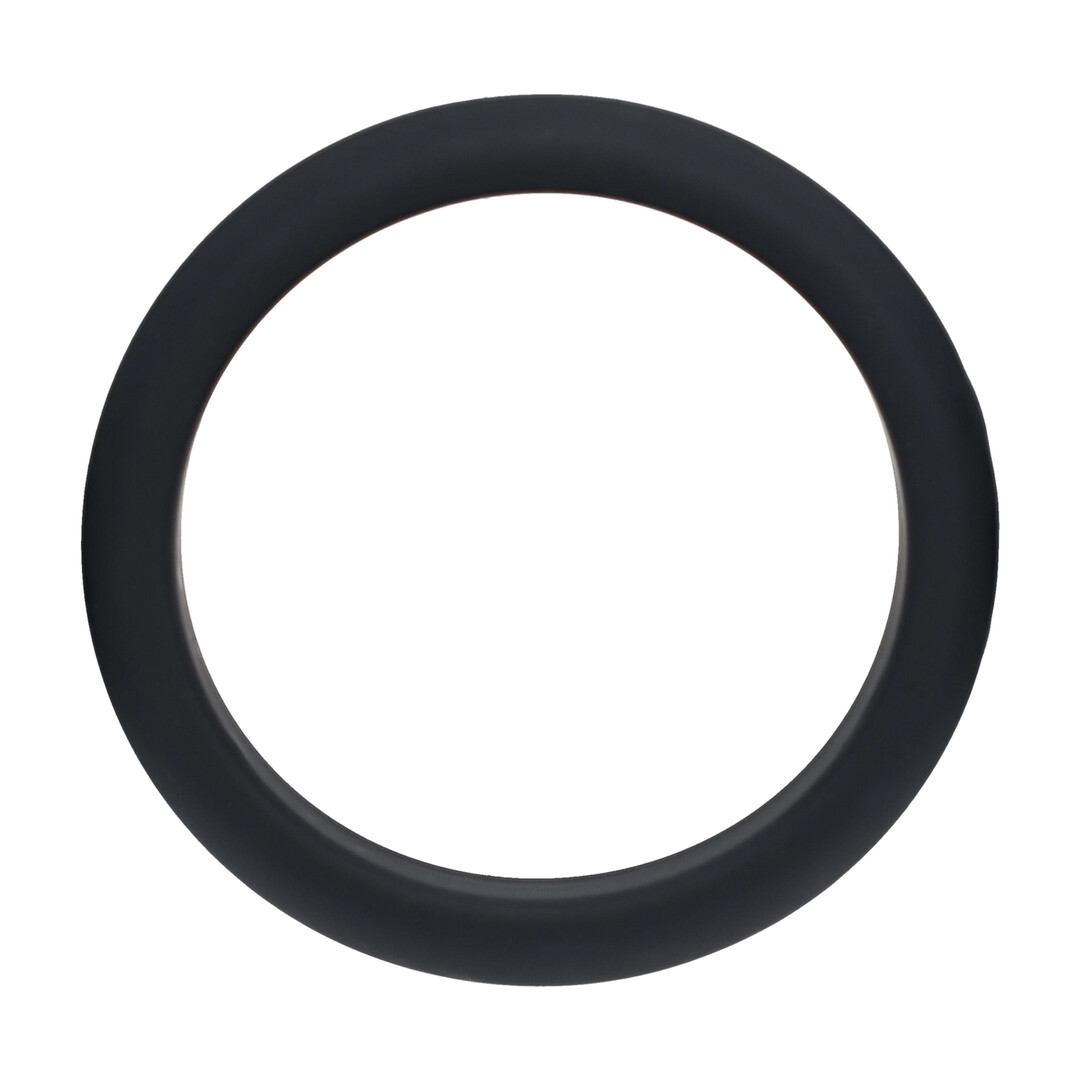 Wide O Silicone Cockring - XL - 50mm - Zwart - Afbeelding 4