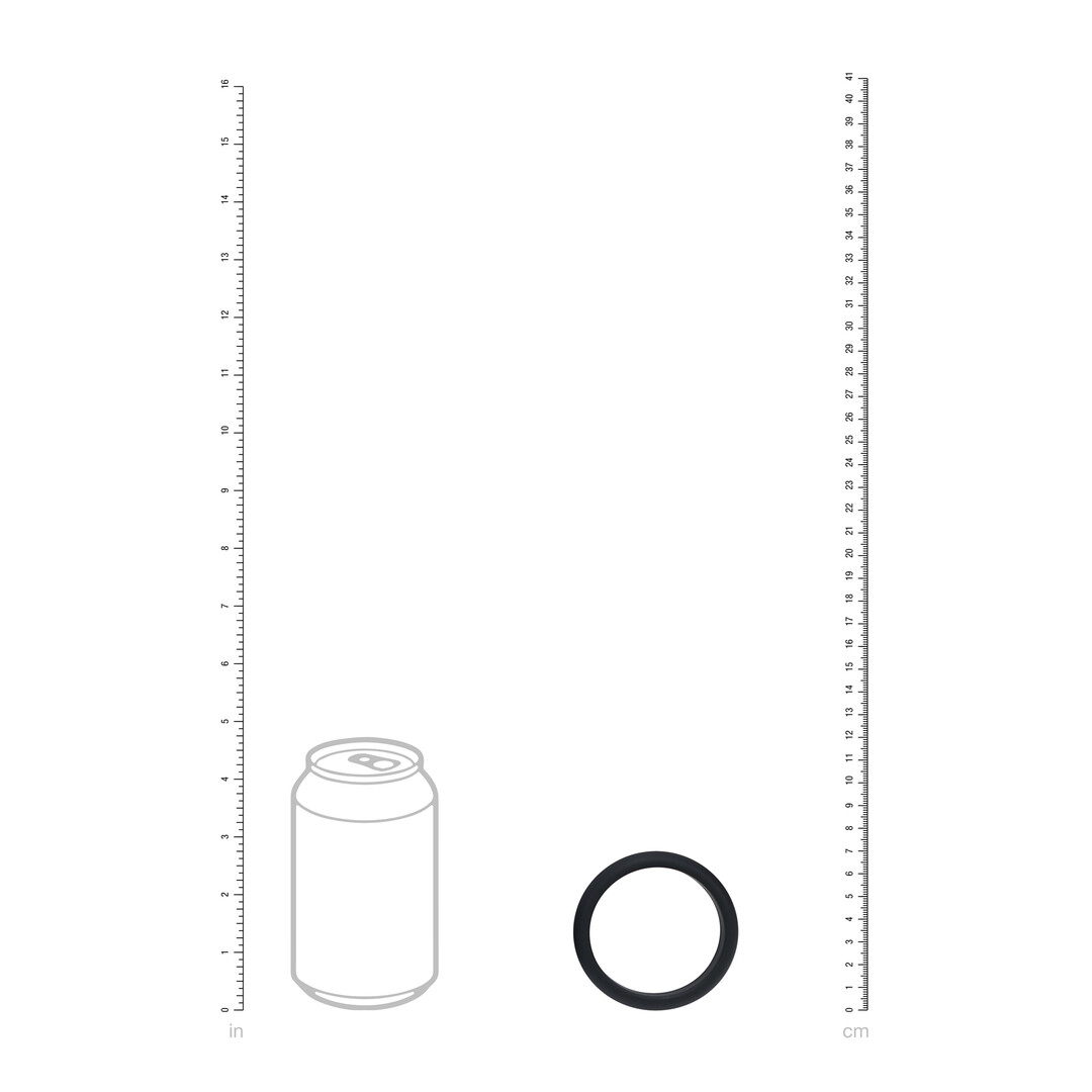 Wide O Silicone Cockring - XXL - 55mm - Zwart - Afbeelding 5