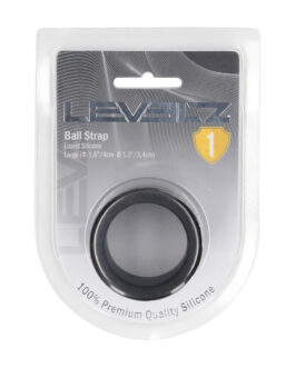 Vloeibare Siliconen Balriem – L – 34mm – Zwart