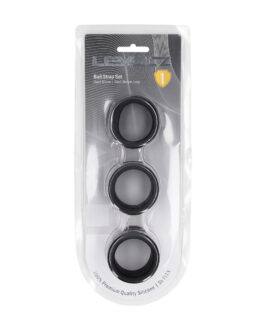 Vloeibare Siliconen Balriem Set van 3 – S/M/L – Zwart