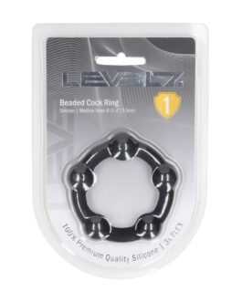 Kralen Silikon Cockring – M – 35mm – Zwart