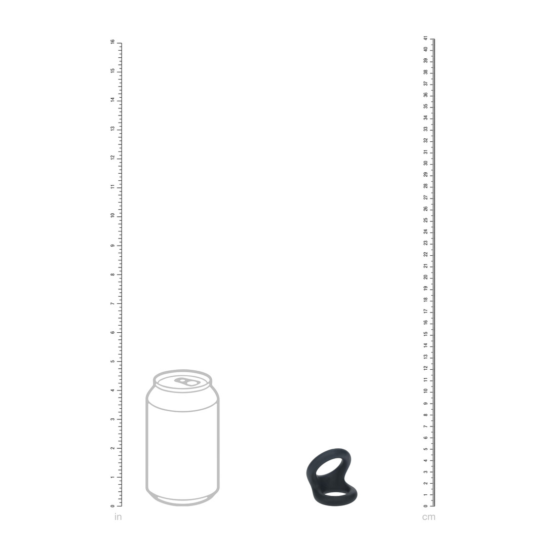Double O Siliconen Cockring - S - Zwart - Afbeelding 7