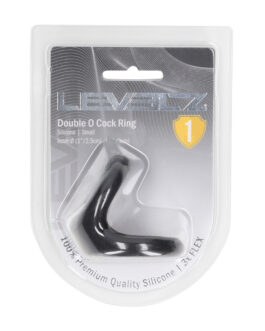 Double O Siliconen Cockring – S – Zwart