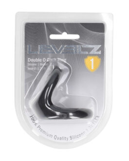 Double O Silicone Cockring – M – Zwart