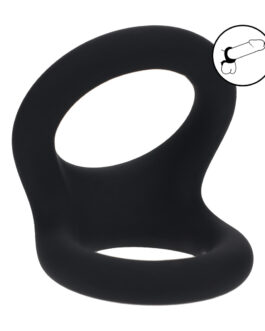 Double O Silicone Cockring – M – Zwart