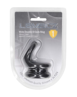 Brede Dubbele O Siliconen Cockring – S – Zwart