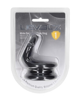 Brede Dubbele O Siliconen Cockring – L – Zwart