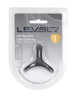 Zachte Kraal Grip Siliconen Penis- en Ballenring – Zwart