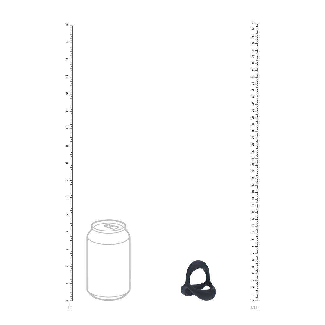 Tri O Ergo Siliconen Cockring - Zwart - Afbeelding 5