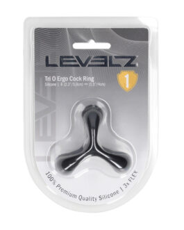 Tri O Ergo Siliconen Cockring – Zwart