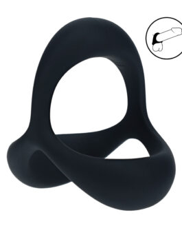 Tri O Ergo Siliconen Cockring – Zwart