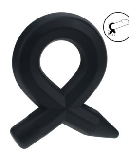 Pencil Liquid Silicone Cockring – Zwart