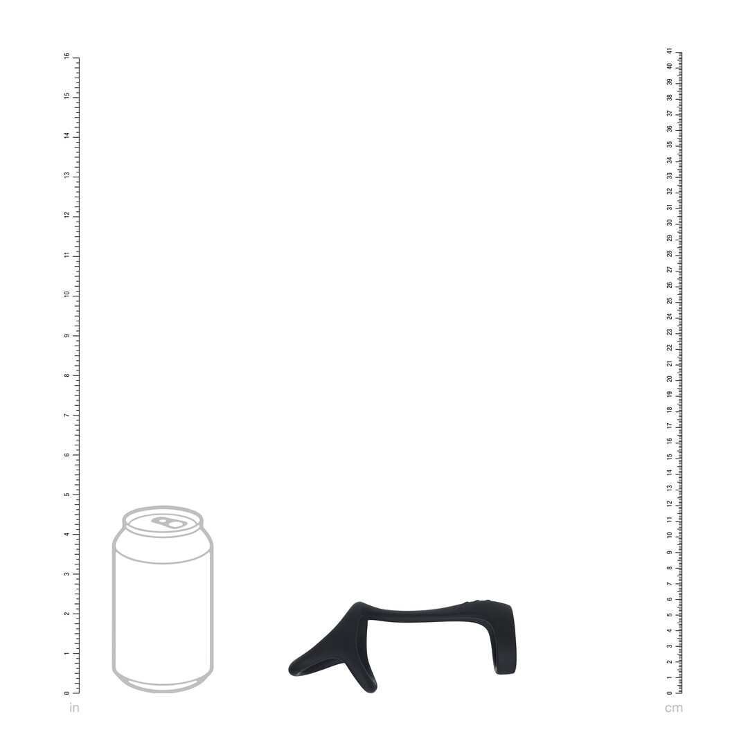 Tri O Siliconen Schacht Cock- en Ballenring - Zwart - Afbeelding 5