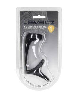 Tri O Siliconen Schacht Cock- en Ballenring – Zwart