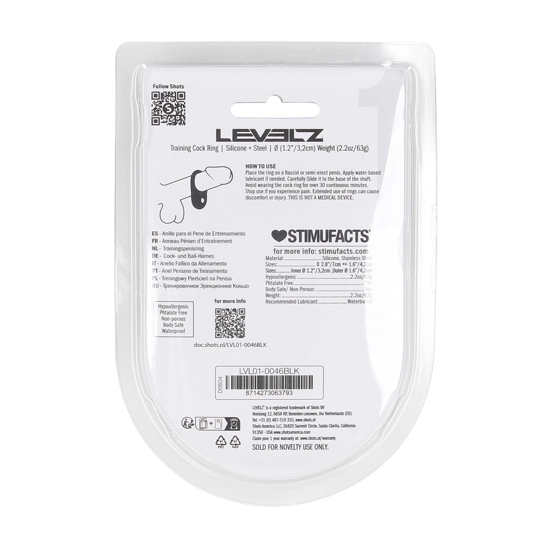 Siliconen Trainings Cockring - S - Zwart - Afbeelding 3