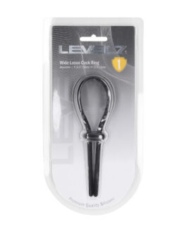 Brede Verstelbare Siliconen Lasso Cockring – 5mm – Zwart