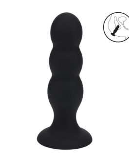 Tri Rattle Liquid Silicone Anale Plug – L – Zwart