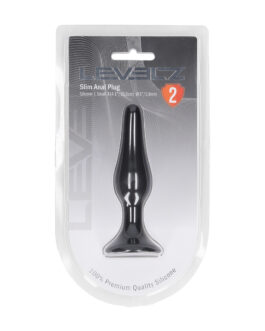 Slim Silicone Anale Plug – S – Zwart