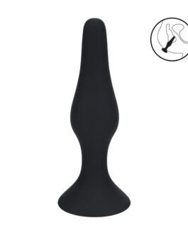 Slanke Siliconen Anale Plug – L – Zwart