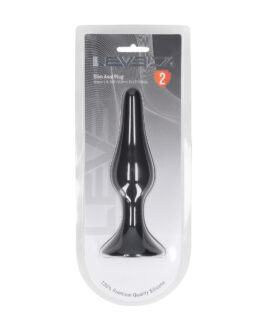 Slim Siliconen Anale Plug – XL – Zwart