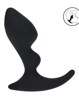 Dubbele Ripple Siliconen Prostaat Massager – Zwart