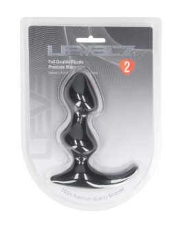 Volledige Dubbele Golf Siliconen Prostaat Massager – Zwart