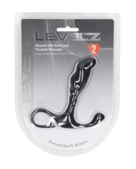 Geribbelde Hard Loop Silicone Prostaat Massager – S – Zwart