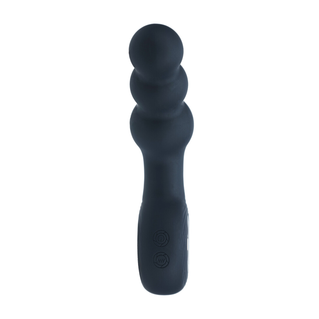 Vibrerende Parelsilicone Prostaatmassager met Lussysteem - Zwart - Afbeelding 4