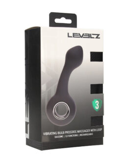 Vibrerende Bulb Silicone Prostaat Massager met Lus – Zwart