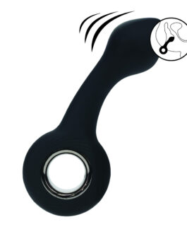 Vibrerende Bulb Silicone Prostaat Massager met Lus – Zwart