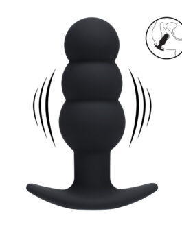 Tri Bulb Vibrerende Siliconen Anale Plug – Zwart