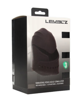 Verstelbare Vibrerende Siliconen Penis Hoofd Stimulator – Zwart