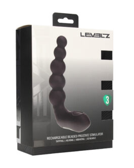 Vibrerende Verwarmende Buigbare Tapping Beaded Siliconen Prostaat Stimulator – Zwart